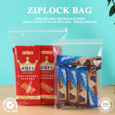 Quality Customized Resealable Ziplock Bags Leakproof Heavy Duty Ziplock For Kitchen Storage factory