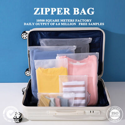 Quality Multi Use Reusable Plastic Zipper Pouch Plastic Bags With Zipper Slider factory