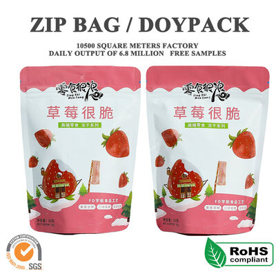 Kualitas Kantong Tas Doypack Laminasi Food Grade Desain Khusus untuk Bahan Kue Makanan Bubuk dan Bahan Baku Dapur Kemasan Grosir pabrik