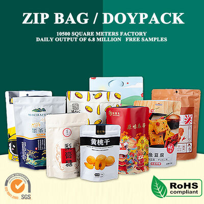 Qualidade Bolsa de bolso laminada com desempenho de vedação térmica forte para vegetais secos Frutas conservadas e embalagens de lanches desidratados Fábrica