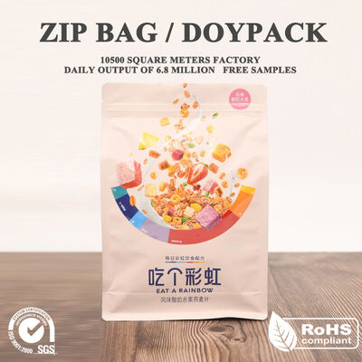 Quality Eco Friendly Recyclable Doypack Laminated Pouch Flexible and Sturdy for Chocolate Wafers Biscuits and Baked Pastry Food Packaging factory