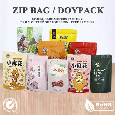Qualidade Atacado Bolsa Laminada Stand Up Bolsa Doypack Design de Janela Transparente para Nozes Misturadas Bagas Secas e Snacks de Nozes Assortados Fábrica