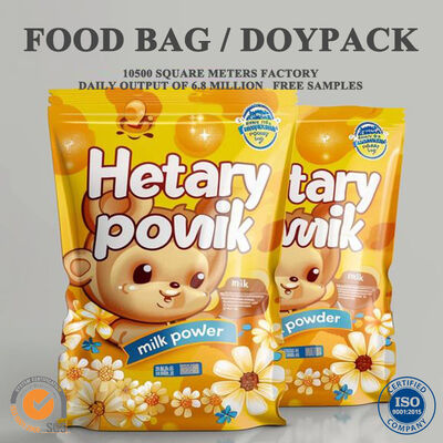 Quality Cold Chain Suitable Laminated Doypack Bag Pouch flexible structure for frozen seafood fillets squid rings and deep-freeze aquatic food goods factory