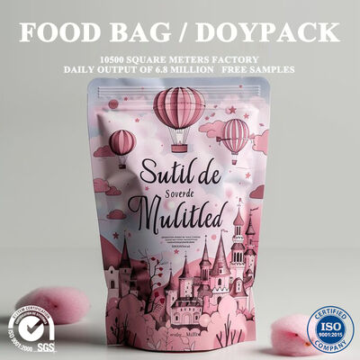 Qualidade Portátil de tamanho personalizado Stand Up Doypack Laminated Pouch resistente à poeira para pó de feijão vermelho, farinha de soja e vários alimentos em pó de origem vegetal Fábrica