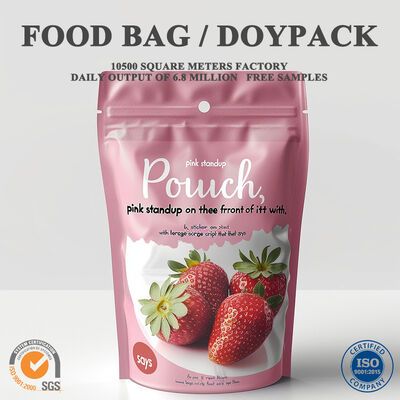 Qualità High Barrier Custom Printed Doypack Sacchetto laminato con vetro trasparente frontale per noci biologiche, pistacchi e pacchetti di noci regalo di lusso imballaggio al dettaglio Fabbrica