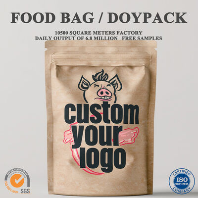 Quality Reinforced Bottom Leakproof Doypack Laminated Bag Pouch suitable for fruit syrup, tahini and thick creamy food condiment sealed wholesale packing factory