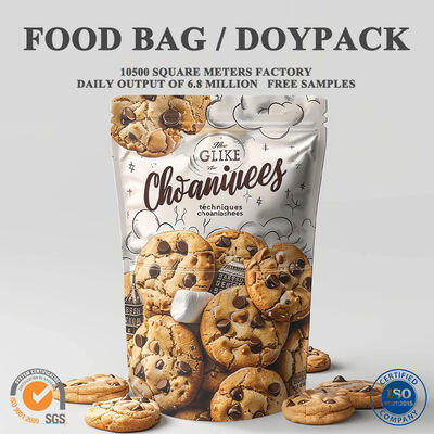Qualidade Saco laminado reciclável ecológico Bolsa Doypack estrutura à prova de rasgos para batatas fritas de manteiga, biscoitos de aveia e embalagens variadas de supermercado de pastelaria assada Fábrica