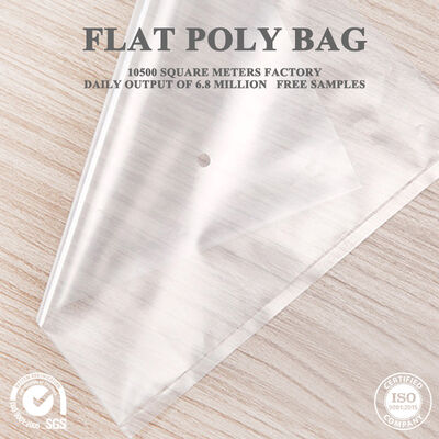 Quality Custom Logo Printed Flat Poly Bag Transparent Window for Garment Hosiery, Socks and Underwear Retail Packing factory