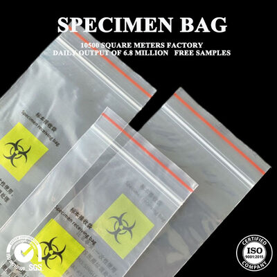 Calidad Bolsa de muestras impresas de riesgo biológico con una almohadilla de absorción para el tránsito seguro de muestras médicas líquidas Fábrica