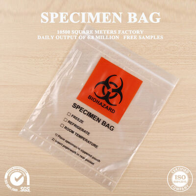 Kualitas Catatan pada Label Area Sampel Bag Self-Sealing Clear Bag untuk Rumah Sakit Darah, Urin Sampel Penyimpanan pabrik