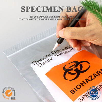 Quality Thick Reinforced Specimen Bag Odor Blocking for Infectious Specimens Isolation and Sealed Transit factory