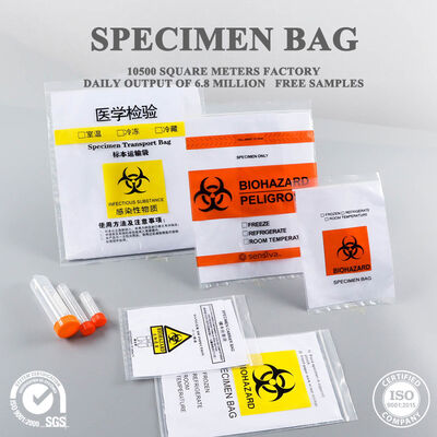 Qualität Auslaufsicherer, selbstklebender Probenbeutel, transparent. Einfache visuelle Inspektion von Labortestproben Fabrik
