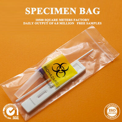 Quality Double Zipper Sealed Specimen Shipping Bag For Liquid Biological Sample Safe Delivery factory