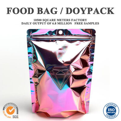 Quality Clear Window Kraft Laminated Stand Up Pouch with Resealable Zipper for Food Packaging factory