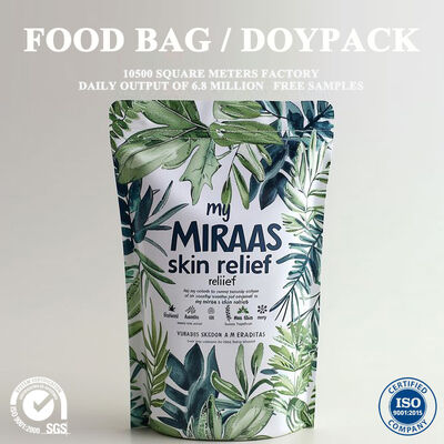Kualitas Orange Color Metallized Stand Up Zipper Bag dengan Zipper yang dapat ditutup kembali dan multi-layer laminate untuk kemasan makanan pabrik