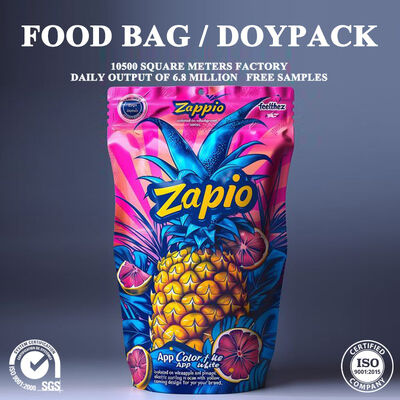 Kalite Yürütme Köşesi Yukarı Çanta Ziplock Kapalı Gıda Sınıfı Malzemelerinde Fındık Atıştırmalıkları ve Çocuk Şekerleri Güvenli İşlem için fabrika