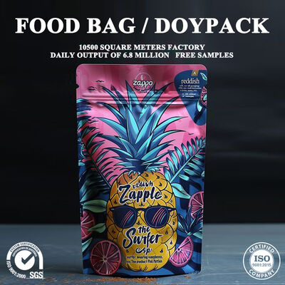 Qualidade Pouca permeabilidade à humidade e à prova de odor Bolsa de pé com fecho de fecho para preservação de frescura Fábrica