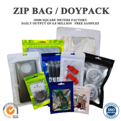 Quality Matte Clear Dual Layer Stand Up Zipper Pouch for Gummy Candy, Nut Mix & Dried Mushrooms factory